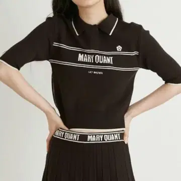릴리 브라운 마리콴트 MARY QUANT 폴로 니트 피케 셔츠