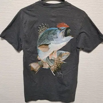 Guy Harvey 피쉬 포켓 티셔츠 S 사이즈 미국 빈티지 의류