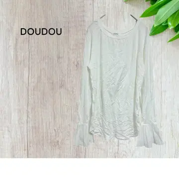 두두 티셔츠 풀오버 긴팔 소매 절개 상의 소매 프릴