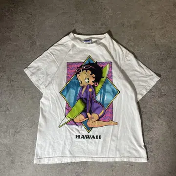90s Betty Boop 베티 HAWAII 프린트 티셔츠