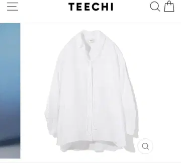 2025 이번 시즌 미사용 TEECHI 티치 리본 린넨 셔츠 화이트