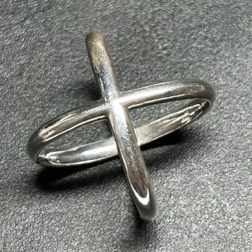 아가테 agete 실버 크로스 반지 SILVER 각인 있음 약 12호