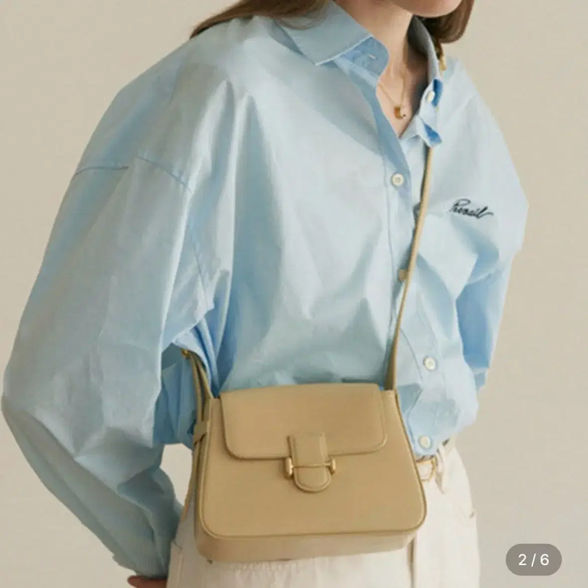 ★DE MERIEL★ Basset Round Bag Cream De Meriel basset round bag Basset bag cream on Bunjang