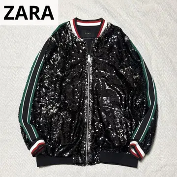 레어 컨디션 최상 ZARA 자라 스팽글 봄버 자켓