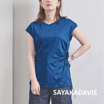 SAYAKADAVIS 상의 블루 사이드 디자인