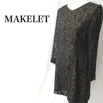 MAKELET 엘레강트 안감 부착 레이스 꽃무늬 원피스