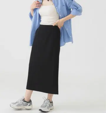 블랙 종이 상자 스커트 타이트 스커트 블랙