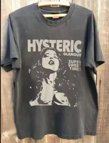 HYSTERIC GLAMOUR 그래픽 T셔츠 블랙