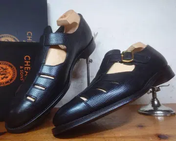 미사용 영국제 JOSEPH CHEANEY 구르카 샌들 UK81/2 블랙