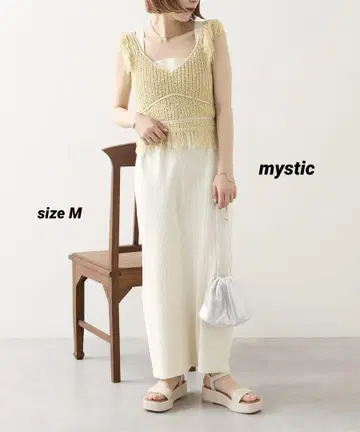mystic*프린지 베스트 니트 원피스