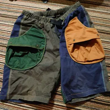 멀티 컬러 패치워크 숏 팬츠 G957374