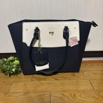 Primavera Lily Liza 토트백 네이비/화이트