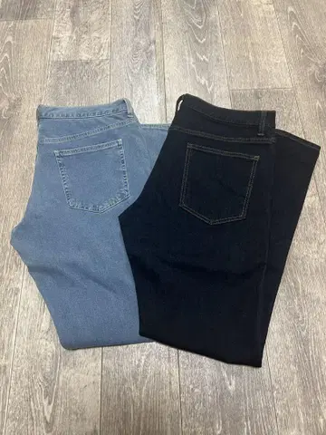 지유 스키니 팬츠 33 라이트 블루 다크 블루