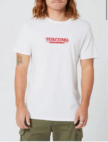 미사용 새상품! VOLCOM 레벨러 화이트 티셔츠 M 사이즈