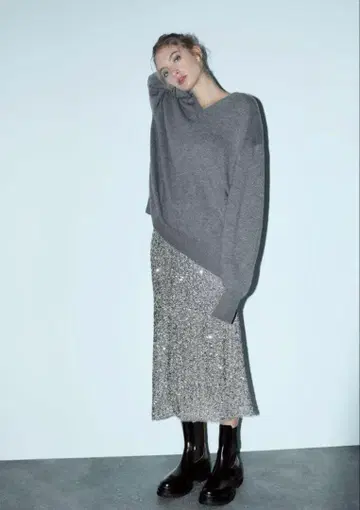ZARA ZW COLLECTION 스팽글 슬립 원피스 새상품