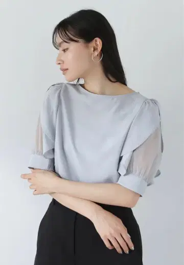 NBB 2024SS 시어 레이어 슬리브 블라우스