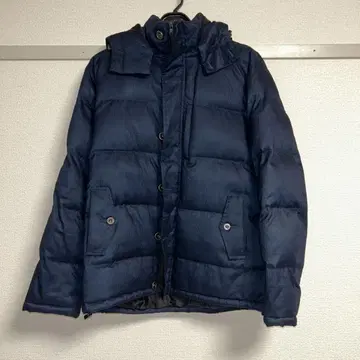 새상품급 다운 자켓 후드 부착 네이비 XL