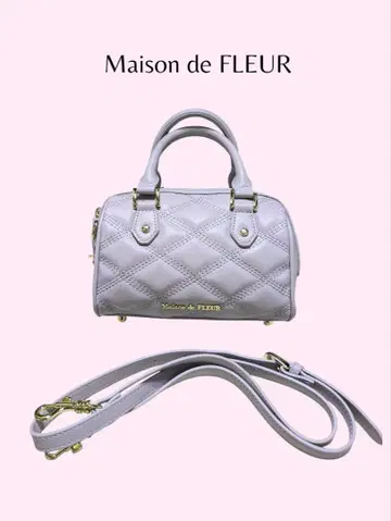 Maison de FLEUR 퀼팅 보스턴 백