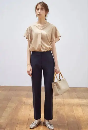 PLST 플라스테 린넨 블렌드 슬릿 팬츠