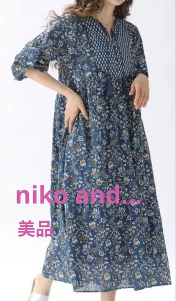 niko and - 니코앤드 에스닉 패턴 절개 원피스 꽃무늬 인도 면