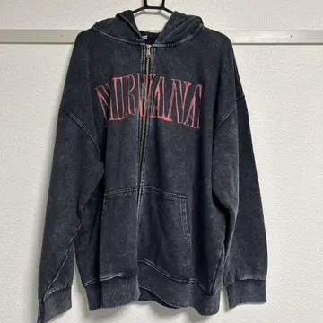 NIRVANA 프론트 지퍼 후드티
