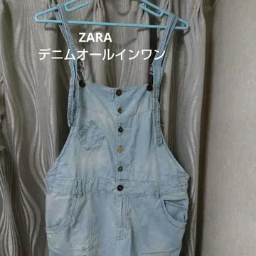 ZARA 자라 TRF 데님 올인원 살로펫 팬츠 라이트 블루