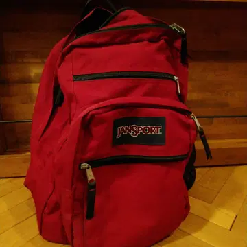 Jansport 버건디 컬러 백팩 메쉬 포켓 부착
