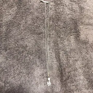 핑크 골드 꽃 모티브 롱 목걸이