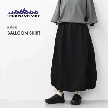 새상품 THOUSAND MILE 사우전드 마일 벌룬 스커트 블랙