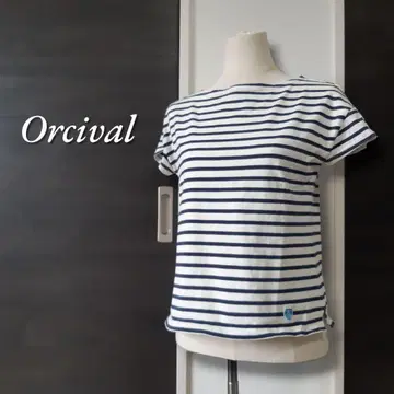 프랑스제 ORCIVAL 프렌치 바스크 셔츠 아이보리 x 네이비