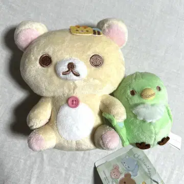 리락쿠마 차이로코구마의 친구 나카요시 페어 봉제 인형