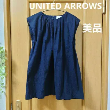 새상품급 UNITED ARROWS 와플 턱 슬리브리스 블라우스