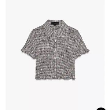 ZARA 크롭 깅엄 체크 셔츠 미사용 새상품