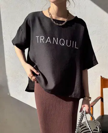 DOUDOU 조젯 로고 티셔츠