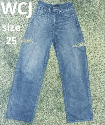 [새상품급] WCJ 사이드컷 데님 블루 25인치