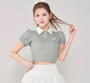 Darich 다리치 DRCH 바이컬러 피케 셔츠 그레이 FREE