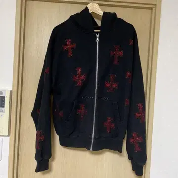 unknown 지퍼 후드티 셋업 빨간색
