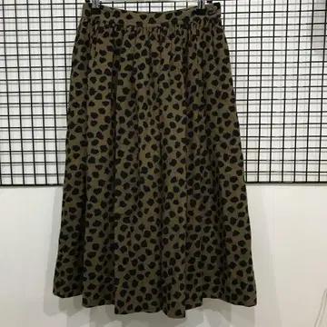 A457 라토타리티 레오파드 무늬 y2k 브라운 롱 스커트 일본제