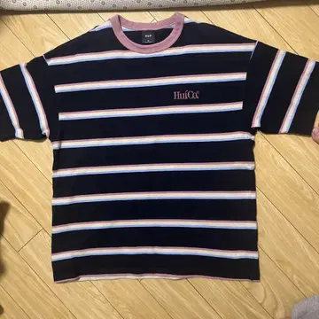 HUF 스트라이프 티셔츠 M 네이비