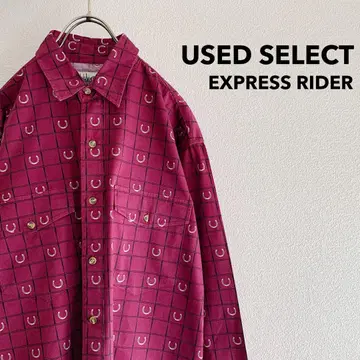 구제 의류 "EXPRESS RIDER" 디자인 L/S 셔츠