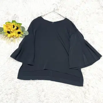 개럴개런트 V넥 플레어 블라우스 플레어 슬리브 탑 F