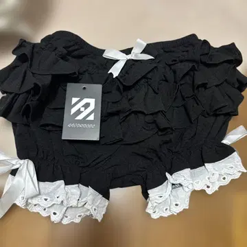 anonenone 프릴 팬츠 블랙