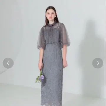 leja 레이스 드레스 퍼프 슬리브