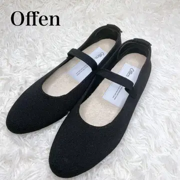 Offen 메리 제인 발레 슈즈 펌프스 메쉬 블랙