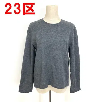 A4868 23구 긴팔 상의 울 뒷면 지퍼 그레이 38