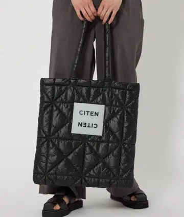 CITEN 패딩 토트백 퀼팅 블랙 검정 시텐