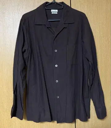 steven alan 오픈 카라 셔츠 다크 브라운