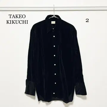 0008 TAKEO KIKUCHI 다케오 키쿠치 벨루어 셔츠 2 사이즈