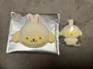치이카와 산리오 마스코트 헤어 클립 토끼 폼폼푸딩