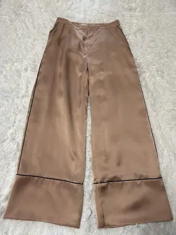 르 쉘 블루 새틴 와이드 팬츠